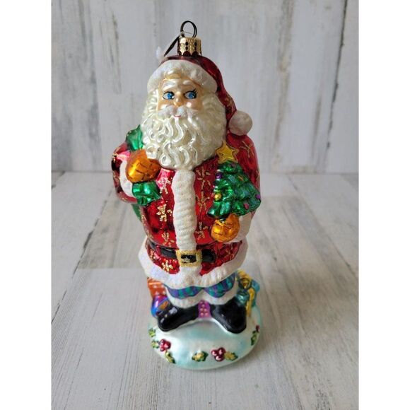 Radko large Santa ornament presents tree vintage toys bag presents - Picture 1 of 10